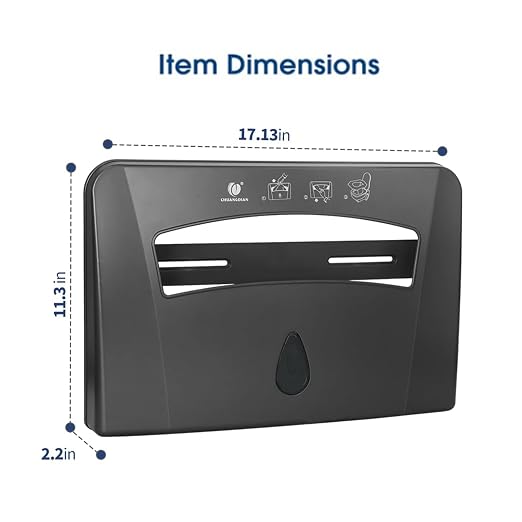 Toilet Seat Cover Dispenser, Dark Grey, 2-Pcs | Wall Mounted, Compatible with Half-fold