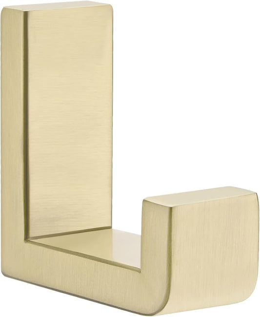 Angle Simple Towel Hook for Bathroom, SUS304 Stainless Steel Robe Coat Hook for Wall Mounted, Hand Towel Holder Brushed Gold