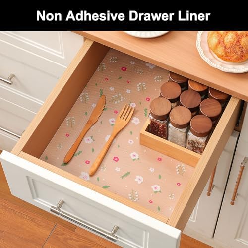 Cooyes Shelf Liner Non-Adhesive EVA Cabinet & Drawer Liner 11.8" x 120"