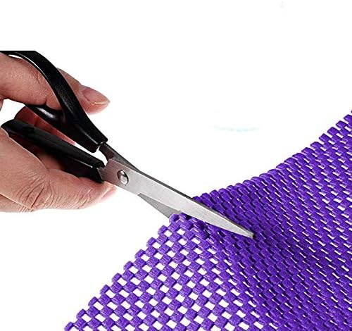 Shelf Liner Drawer Liner Non-Slip Mat Shelves Liners 12" X6.5’ Grid Pattern PVC Non-Adhesive Grip Liner Anti-Slip Mat for Kitchen Cabinets Wire Shelving Pantry Dresser Refrigerator (Purple)