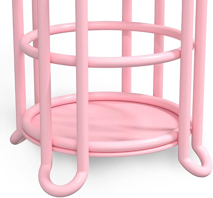 Pink Toilet Paper Holder Stand Tissue Holder for Bathroom Floor Standing Toilet Roll Dispenser Storage 4 Reserve Mega Rolls, Phone, Wipes
