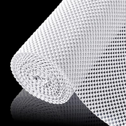 Shelf Liner for Kitchen Cabinets and Drawers, White, 12" x 240"