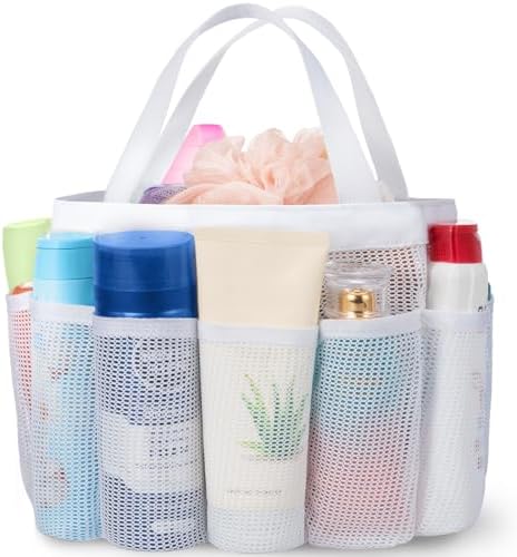 Lifewit Mesh Shower Caddy Portable, Dorm Room Essentials, 1 Pack, White