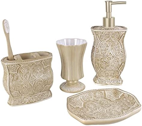 Creative Scents Victoria Liquid Hand Soap Dispenser for Bathroom with Pump