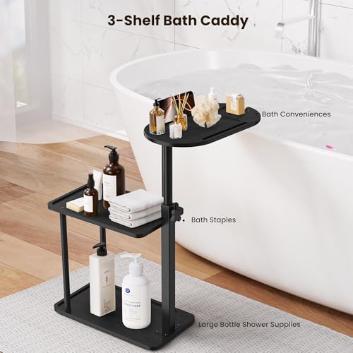 Bathtub Tray Table, Freestanding Bath Side Table Tub Tray Caddy