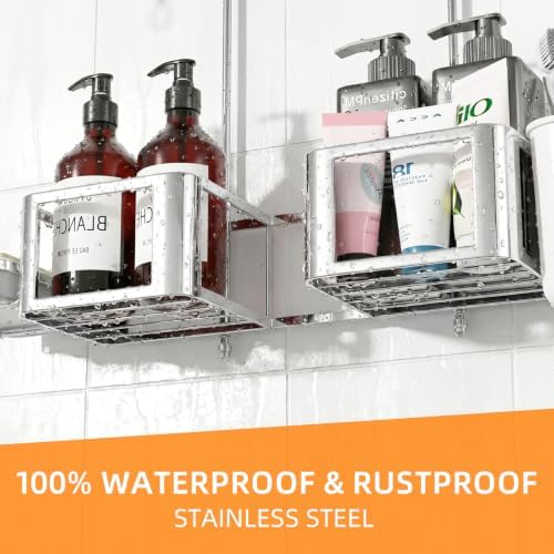 Shower Caddy Haging for Handheld Showerhead, Over Head Shower Caddy,Silver