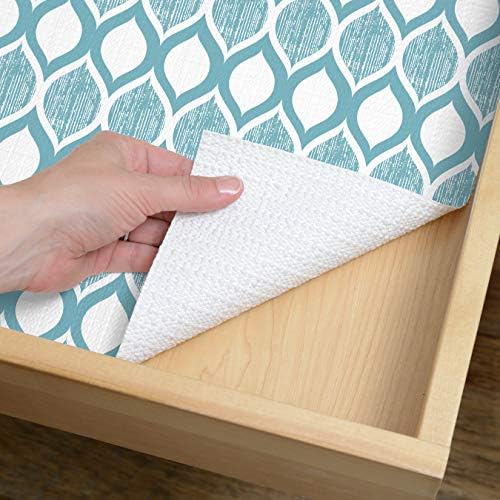 Con-Tact Brand Grip Prints Shelf Liner, Durable and Non-Adhesive Liners, Non-Slip Drawer and Cabinet Liner, 18" x 8', Savoy Blue, Pack of 1 Roll