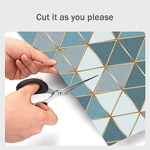 Under The Sink Mat, 24 X 36 in, Durable & Waterproof Premium Mats to Protect Kitchen & Bathroom Cabinets, Absorbent & Easy to Clean Shelf Liner(Blue & White)