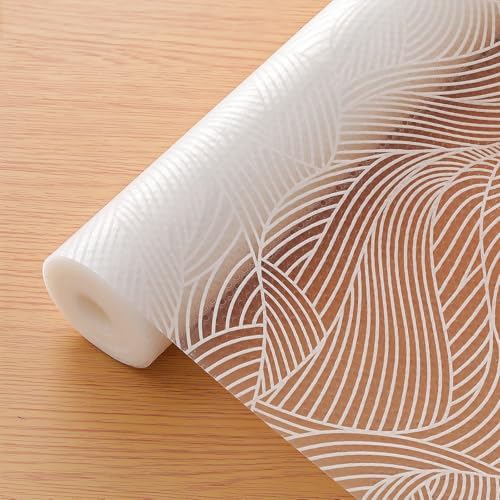 Cooyes Shelf Liners for Kitchen Cabinets Refrigerator Liners Waterproof & Oil-Proof Kitchen Cupboard Liner Drawer Mats EVA Material Non Adhesive Fridge Liner for Shelves