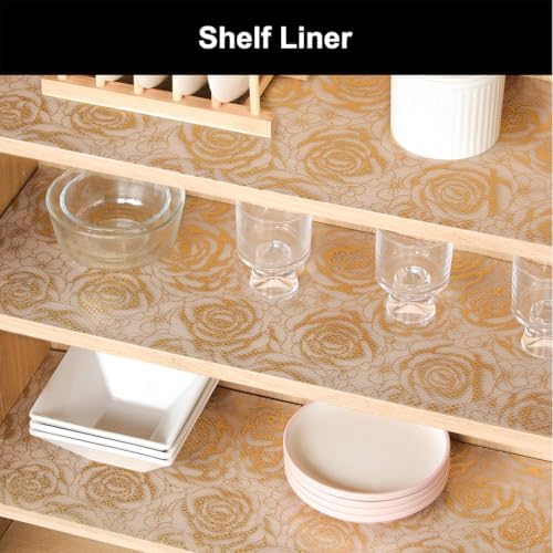 Cooyes Shelf Liner Non-Adhesive EVA Cabinet & Drawer Liner 11.8" x 240"
