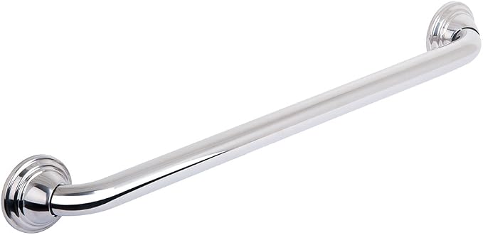 Utopia Alley 24 Inch Decorative Grab Bar for Bathroom & Shower – Wall Mounted Safety Handle, Stainless Steel Bath Support Rail with Concealed Mounting Hardware, Chrome