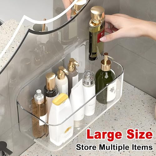 Diesisa Wall Mount Organizer, Large Adhesive Wall Self - Bathroom Shelf