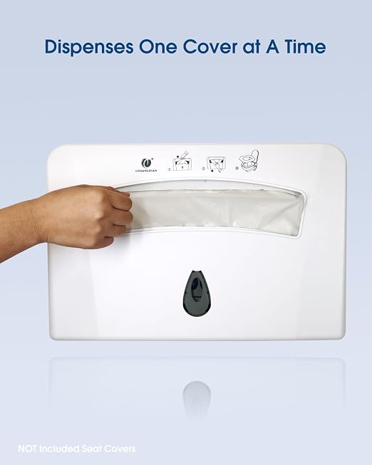 Toilet Seat Cover Dispenser, Dark Grey | ABS, Wall Mounted, Half-fold, Commercial, Bathroom, Restroom, Residential