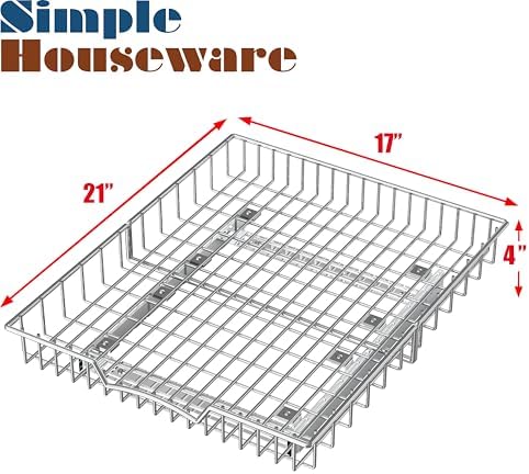 Simple Houseware Under Cabinet Pull Out Sliding Shelf Drawer, 21Dx17W