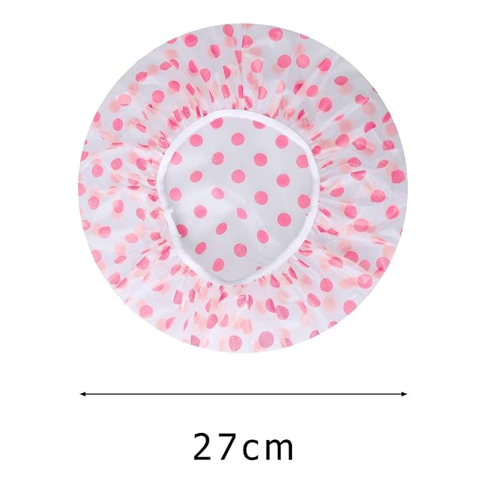 Shower Cap, 3 Pcs Waterproof Reusable Shower Caps Bath Hair Hat | for Women Men Kids, for Shower, Makeup, Hair Care, Cooking and Cleaning