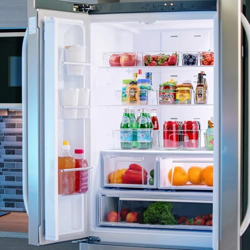 Sorbus Fridge Organizers and Storage, Clear Bins (Small, 10 Pack)