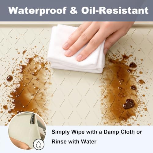Extra Thick Dog Food Mat Waterproof with Raised Edge 19" x 12"