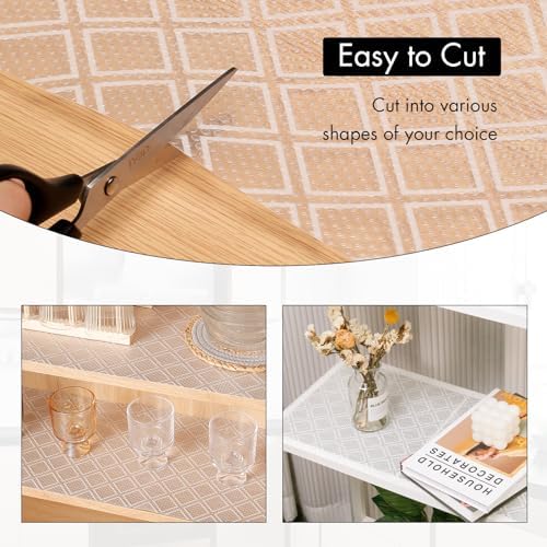 Cooyes Shelf Liners for Kitchen Cabinets, Non‑Adhesive Drawer Liner