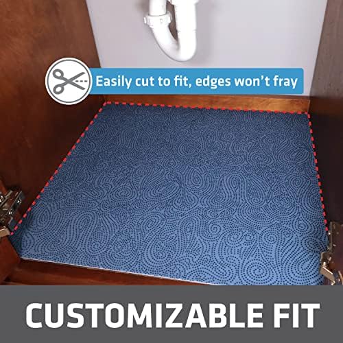 Drymate Premium XL Under Sink Mat, Waterproof Liners, 24”x59”, Blue