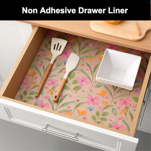 Cooyes Shelf Liner Non-Adhesive EVA Cabinet & Drawer Liner 15" x 120"