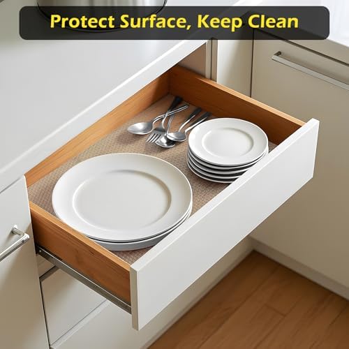 Shelf Liner, Refrigerator Liner, Drawer Liners for Kitchen Cabinet