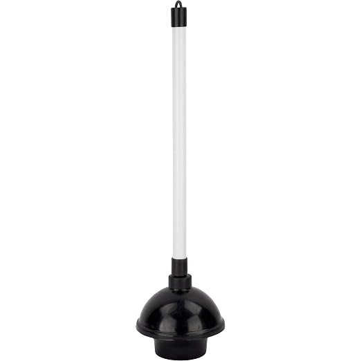 LDR 512 3310A Toliet Handle Double Thrust Rubber Force Cup Removes Clogs for Bathrooms, Kitchens, Baths, Showers, Powerful Commercial and Residential, Plastic Flange Plunger