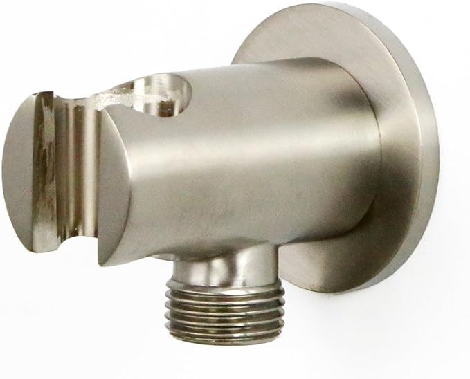 Hand Held Shower Holder with Hose Connector for Shower System Faucet Set,Shower Wand Holder Wall Mount,Handheld Shower Handle Sprayer Holder Attachment,Shower Hose Adapter Brushed Nickel