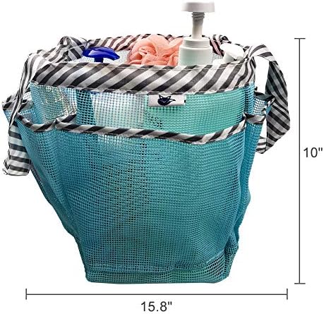 SPINFOX 2 Pack Mesh Shower Caddy Portable, Hanging Bags for Camping Dorm