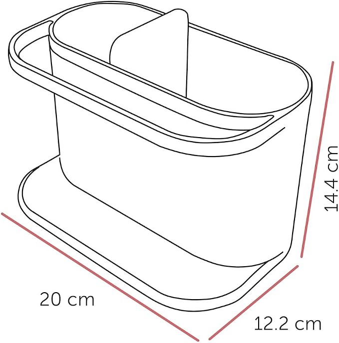 ReBorn Recycled Sink Organizer, Kitchen Sink Organizer, Two Main Compartments, Integrated Dish Cloth Rail, Ribbed and Sloped Base for Draining, Would Made in UK (Avon Blue)