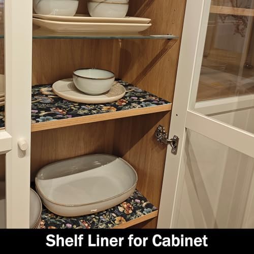 Black Mushroom Shelf Drawer Cabinet Liner for Kitchen 24IN x 10FT