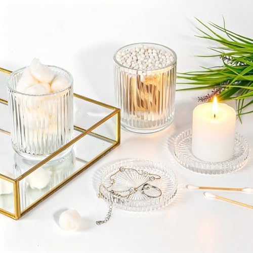 4pcs Clear Glass Bathroom Accessories Set