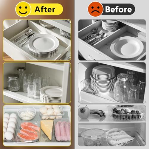 Shelf Liner, Refrigerator Liner, Drawer Liners for Kitchen Cabinet