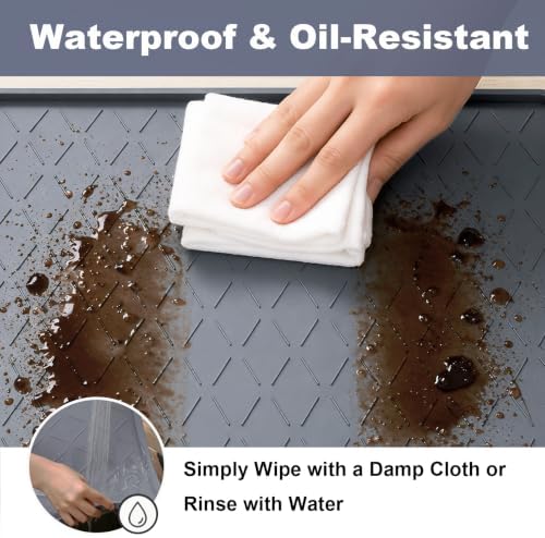 Extra Thick Under Sink Mat Waterproof with Raised Edge 31" x 22"