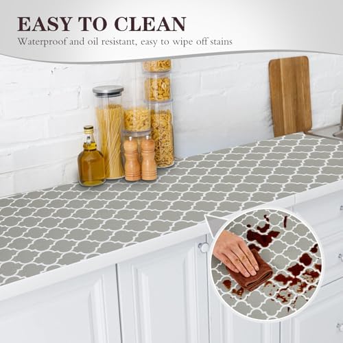 Drawer and Shelf Liner for Kitchen Cabinets, Gray, 12IN X 10FT