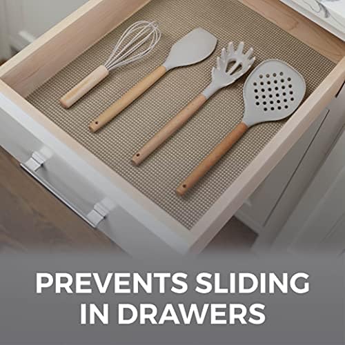 HOME GENIE Shelf Drawer and Cabinet Liner, Non Adhesive, 17.5x20 Taupe