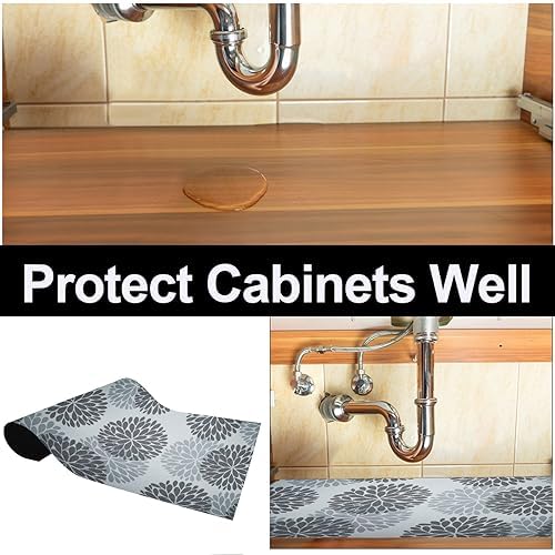 AiBOB Waterproof Under Sink Mat, Absorbent Cabinet Protector, 24" x 36"