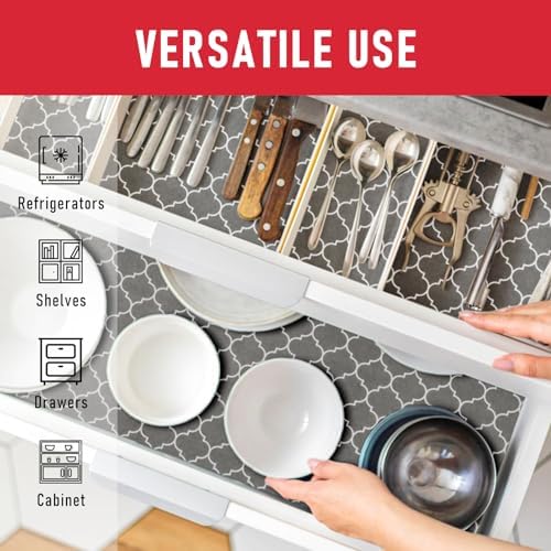 Cooyes 2 in 1 Refrigerator Liners & Fresh mats for Fridge Drawer and Glass Shelves, Absorbent Crisper Mats Washable, BPAfree Cloth Fridge Bin Liners-Keep Produce Fresh Longer