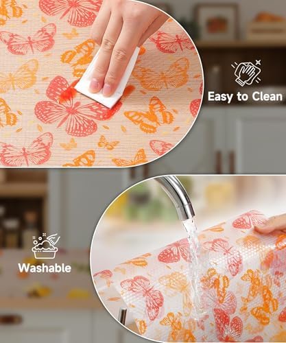 Cooyes Shelf Liner Non-Adhesive Cabinet Drawer Liner for Kitchen 17.5"x360"