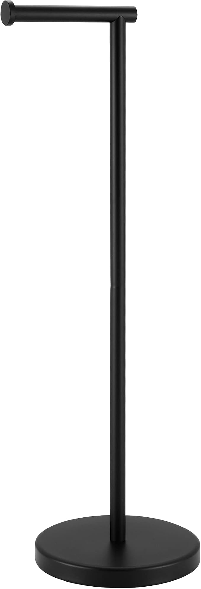 KES 26" H Black Toilet Paper Holder Stand with Weighted Base | 304 Stainless Steel Rustproof, Cement-Filled Base For Extra Stability, Fits Mega Rolls, Tool-Free Assembly, Hardware Included