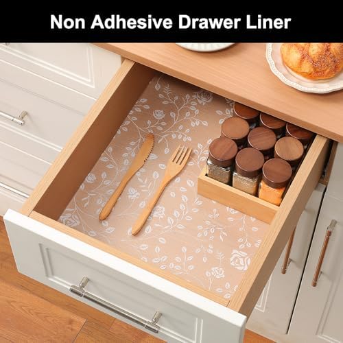Cooyes Shelf Liner Non-Adhesive EVA Cabinet & Drawer Liner 17.5" x 120"