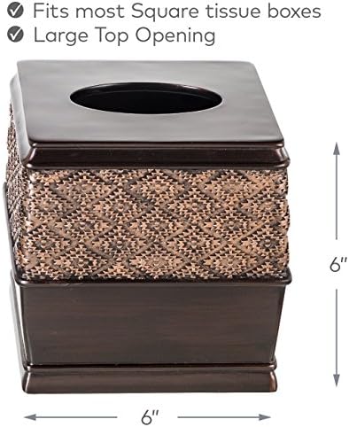 Creative Scents Dublin Brown 6 Piece Resin Bathroom Accessories Set