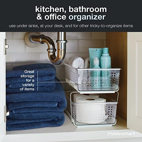madesmart Premium Two Tier Organizer, Clear