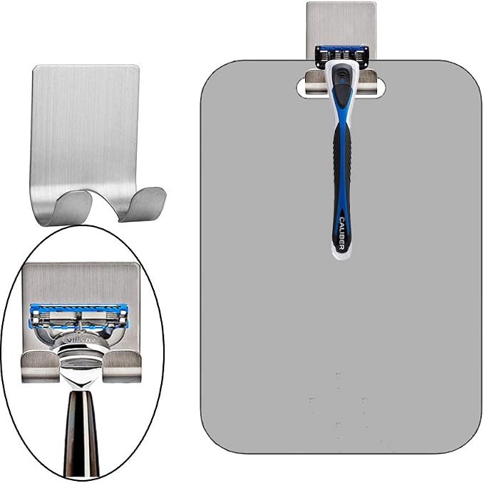 APHUIME Large Fogless Shower Mirror, Anit-Fog Shaving Mirror with Hook | Deluxe Large Anti Fog and Shatterproof Mirror in Bathroom(11 in X 7.48 in)
