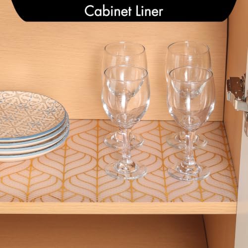 Cooyes Shelf Liner for Kitchen Cabinets – Non-Adhesive Drawer Liner