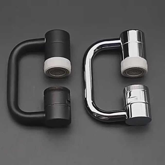 1080° Rotating Faucet Extender Aerator,Solid Brass Universal Splash Filter Faucet, Big Angle Swivel Faucet Aerator Sink Attachment,Dual-function 2-Flow Sprayer,Matte Black…