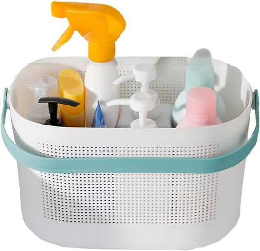 Plastic Shower Caddy with One Handle, Shower Caddy Organizer Tote Portable Organizer Storage Basket for College Dorm, Bathroom, Kitchen 11.5 * 7.5 * 7in, Green