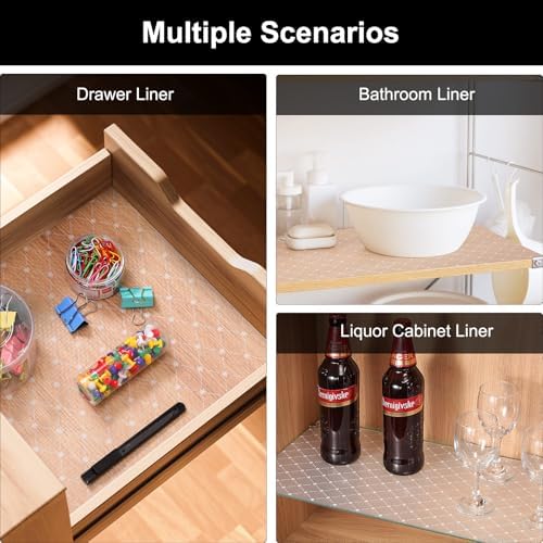 Cooyes Shelf Liner Non-Adhesive EVA Cabinet & Drawer Liner 17.5" x 120"