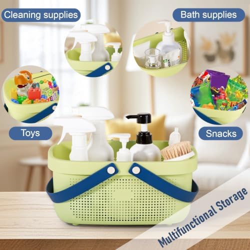 Portable Shower Caddy Basket with Handles Plastic Storage Basket ‌Yellow