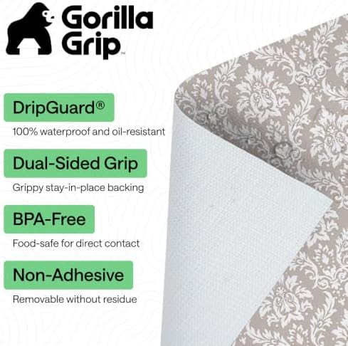 GORILLA GRIP Shelf Liner, Kitchen Drawer Protector, 20x240 Beige Cream