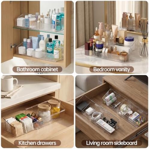 Expandable Medicine Cabinet Organizer for Bathroom, 2 Pack